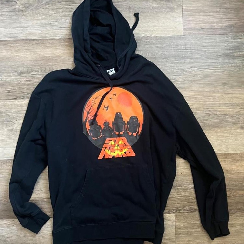 Star Wars Hoodie Mens XL Black Graphic Pullover Sweatshirt Disney Lucasfilm